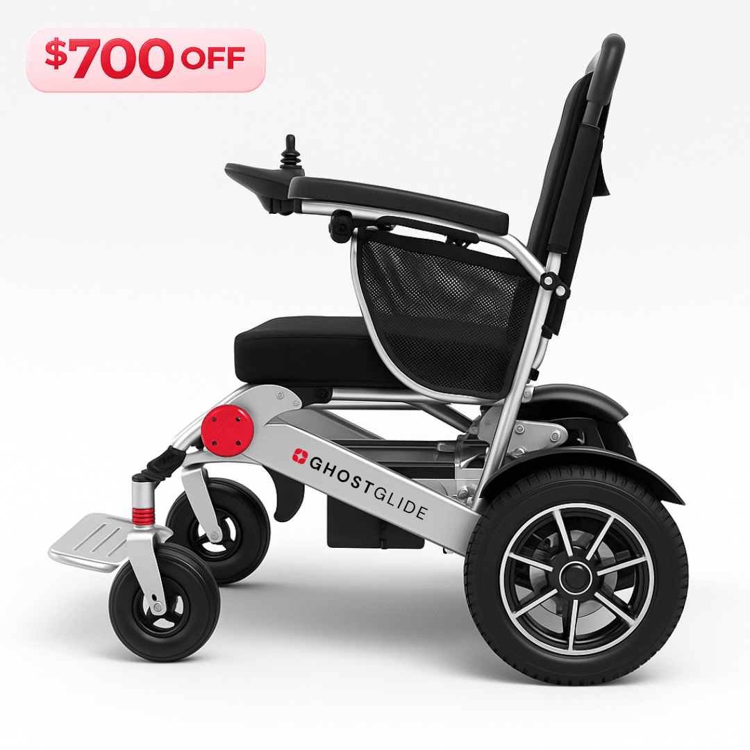 Premium Foldable Electric Power Chair - Long Range & Lightweight - Ghost Mobility